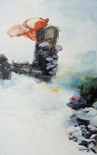 Fungal land VIII oil on canvas 240x150cm 2006